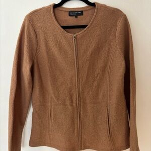 Jones New York Tan Knit Sweater 100% Wool